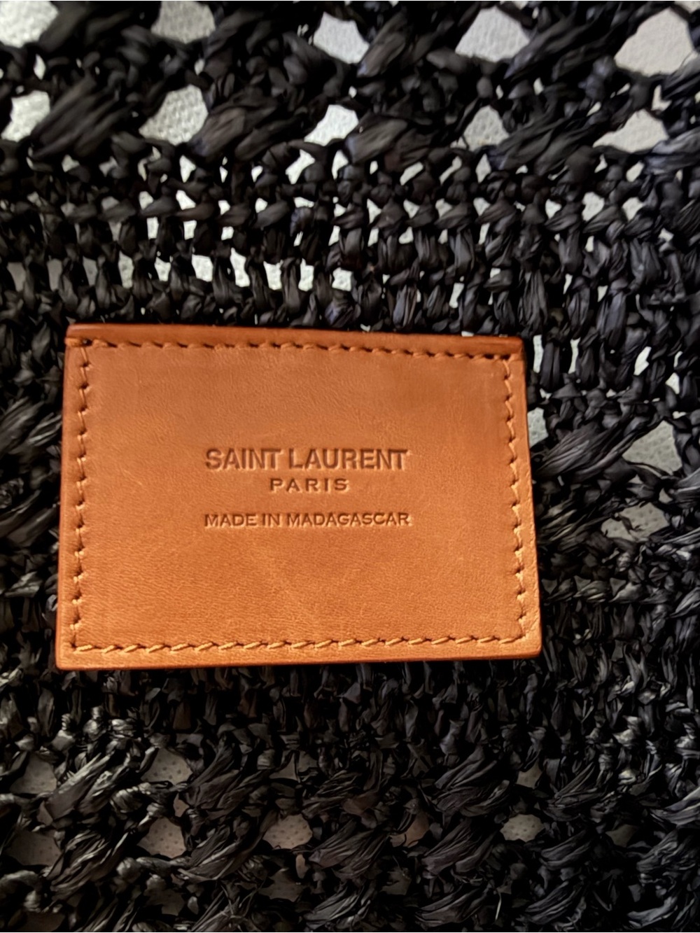 Saint Laurent Panier Medium Bag in Raffia Tote Bag - Picture 5 of 7